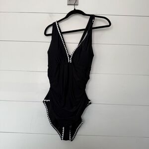 B2Prity Women’s 2X Black White One Piece Swim New